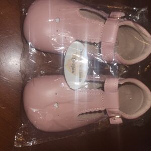 Little Love Bug Classic Pink Mary Janes With Heart Cutout The T Bar Shoes Size 7